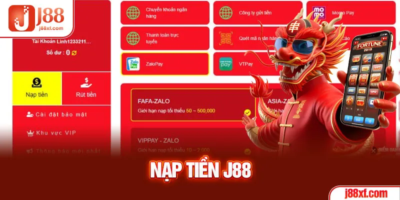 Nạp Tiền J88 - Đa Dạng Phương Thức, Nhanh Chóng, An Toàn 1 Nạp tiền J88